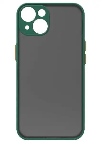 Apple iPhone 14 Plus için şık ve dayanıklı renkli kenarlı buzlu kamera korumalı kılıf