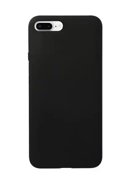 Apple iPhone 7 Plus ve 8 Plus için Siyah Silikon Kılıf Güçlü ve Şık Koruma Sağlar