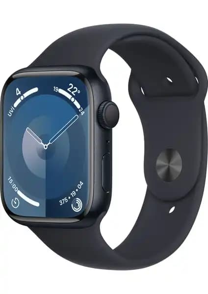Apple Watch Seri 9 GPS 45MM Gece Yarısı Alüminyum Spor Kordon ile Şıklık ve Teknolojinin Buluşması
