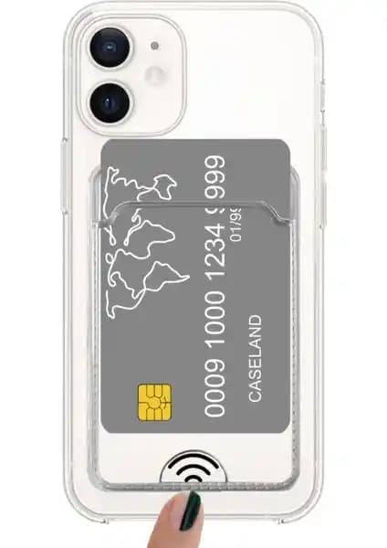 Bilişim Akademi iPhone 11 Şeffaf Kartlıklı Köşe Korumalı Silikon Kılıf Kapak