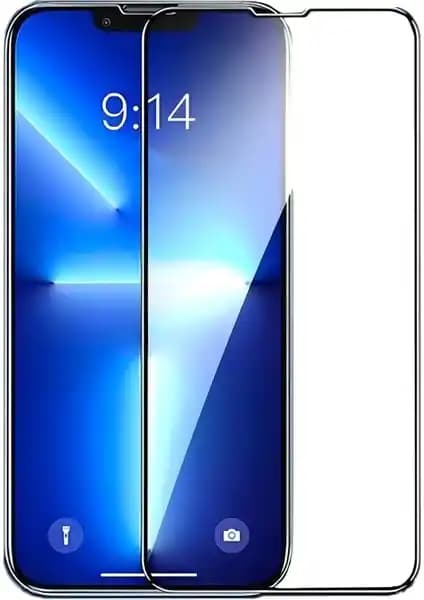 Fibaks Apple iPhone 13 Tam Ekran Koruyucu Kırılmaz Cam 9H Temperli 5D Şık ve Dayanıklı