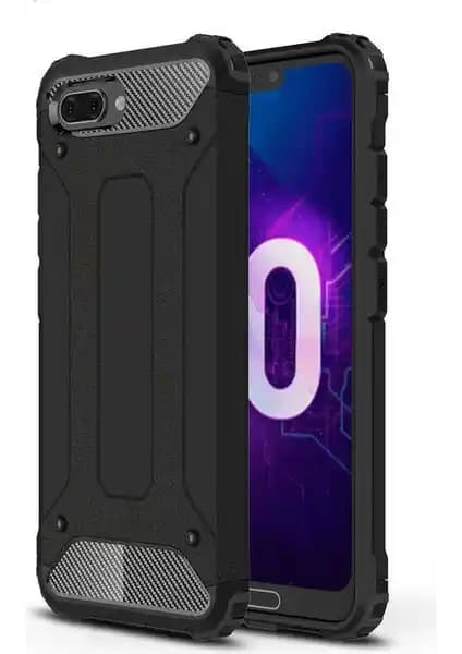 Huawei Honor 10 için Casem 4U Military Armor Çift Katmanlı Koruma Kılıfı Şık ve Dayanıklı Tasarım