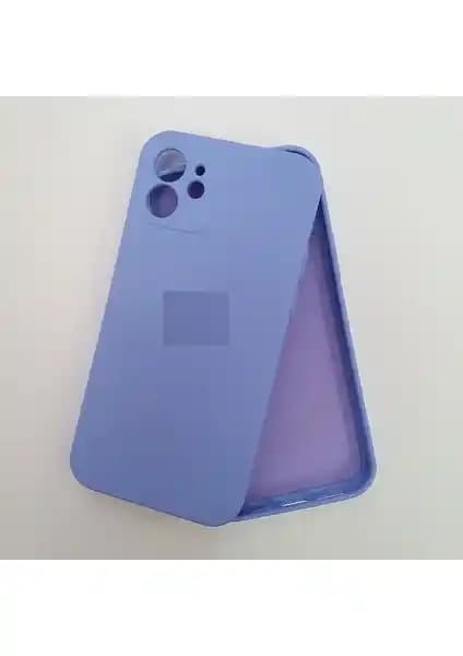 iPhone 12 için Şık ve Koruyucu Silikon Kılıf Kadife Detaylı Tasarım