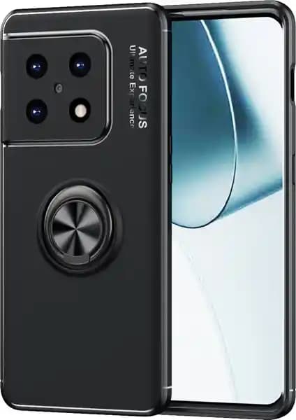 KNY One Plus 10 Pro Yüzüklü Manyetik Silikon Kılıfı Güçlü Koruma ve Şık Tasarım