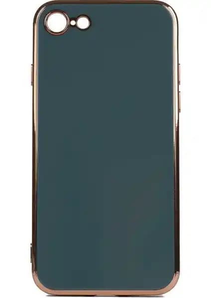 Kvy iPhone SE 2022 Parlak Kenarlı Bark Silikon Kılıfı Şıklık ve Koruma Sunar