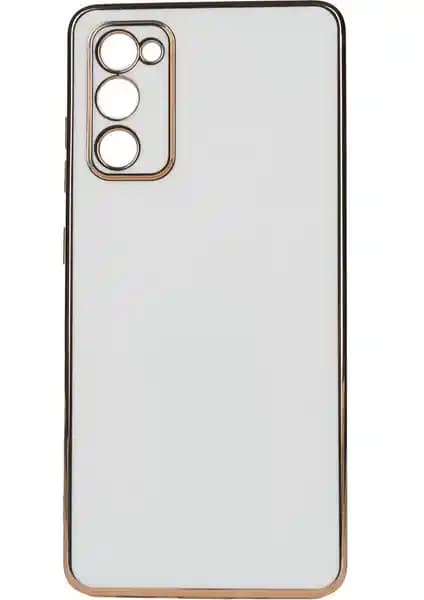 Kvy Marka Samsung Galaxy S20 FE Parlak Kenarlı Bark Silikon Kılıfı Şıklık ve Koruma Sunar