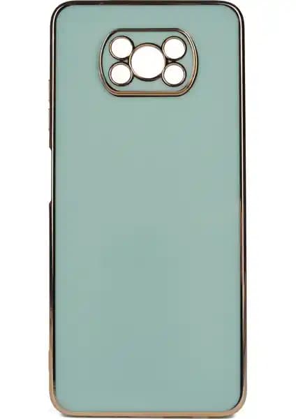 Kvy Xiaomi Poco X3 NFC Parlak Kenarlı Bark Silikon Kılıf: Şık ve Koruyucu Tasarım