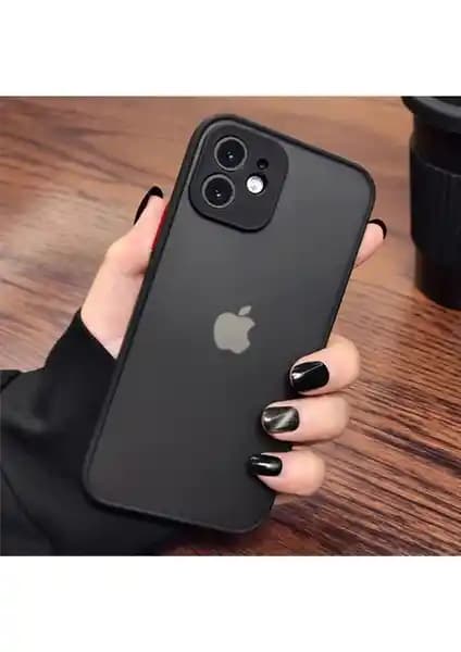 Moodcase iPhone 11 Uyumlu Kamera Korumalı Şeffaf Buzlu Lüks Telefon Kılıfı