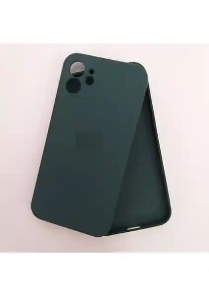 Pirok Store iPhone 12 için Kamera Koruma ve Kadife İç Kaplamalı Silikon Kılıf