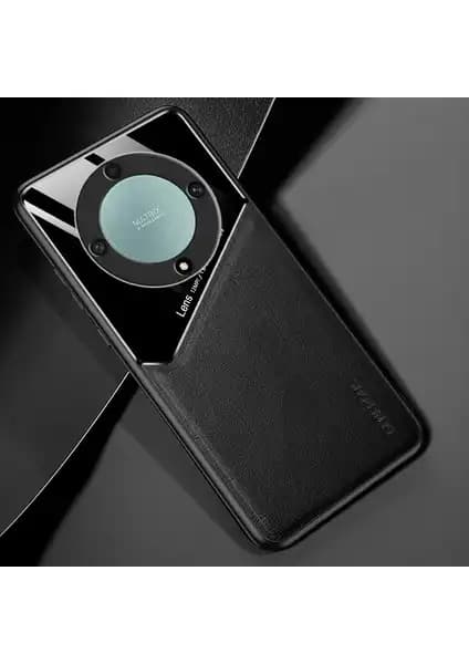 Qichengda Honor X9A Manyetik Emme Dikiş Deri Desenli Kılıfı Günlük Koruma ve Şıklık