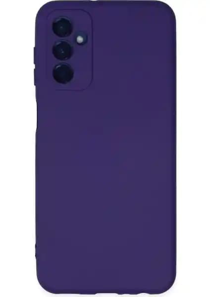 Samsung Galaxy A04s İçin Kadife Kaplamalı Silikon Kılıf Mor Renkli Güçlü Koruma