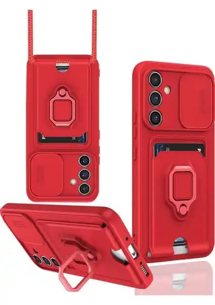 Samsung Galaxy A25 için dayanıklı ve şık çok fonksiyonlu silikon kılıf