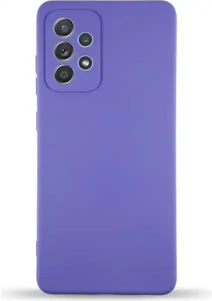 Samsung Galaxy A32 için Şık ve Koruyucu Mor Kadife Silikon Kılıf Detayları