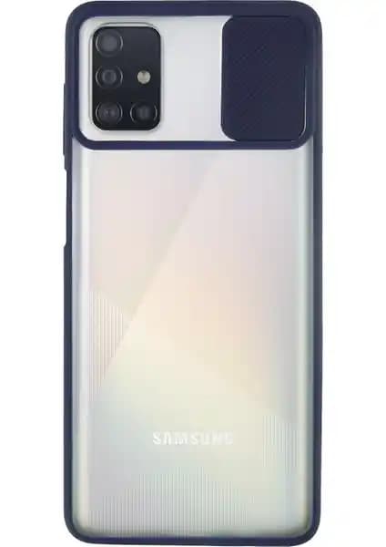 Samsung Galaxy A51 İçin Estetik ve Fonksiyonel Açılır Kapanır Kamera Korumalı Silikon Kılıf
