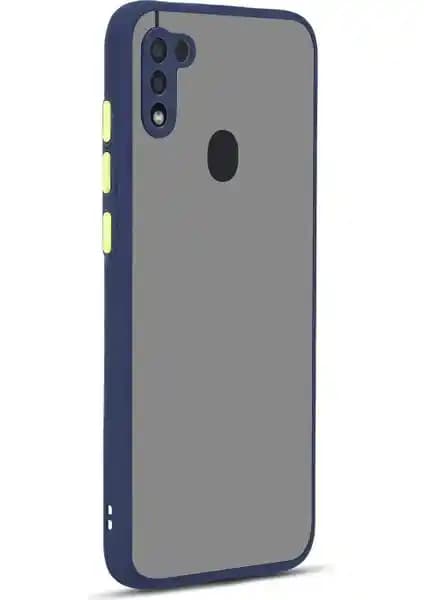 Samsung Galaxy M11 için dayanıklı ve şık çift katmanlı renkli buzlu kılıf