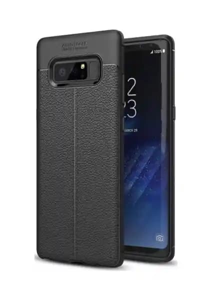Samsung Galaxy Note 8 İçin Şık ve Koruyucu Deri Görünümlü Silikon Kılıf