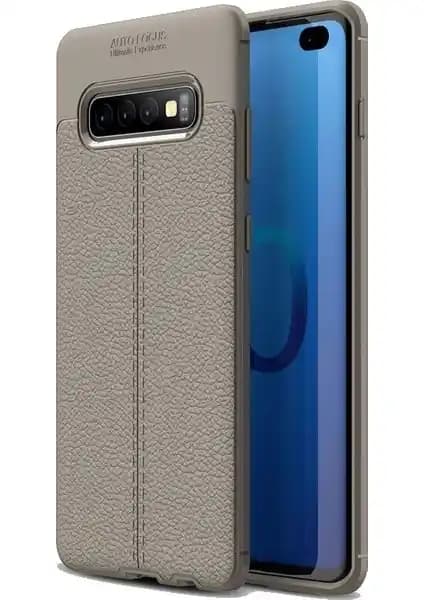 Samsung Galaxy S10 Plus için Deri Görünümlü Lux Silikon Kılıfı Şıklık ve Koruma Bir Arada
