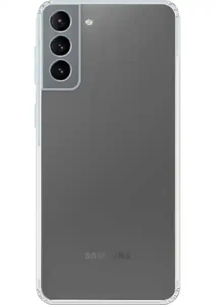 Samsung Galaxy S21 5G için Şeffaf Silikon Kılıf Kamera ve Darbelere Dayanıklı Koruma