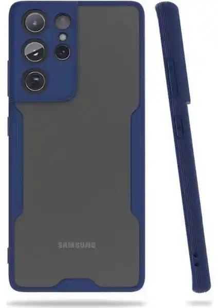 Samsung Galaxy S21 Ultra için Kamera Korumalı Mat Silikon Kılıf Şıklık ve Koruma Bir Arada