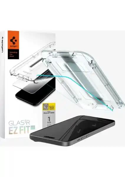 Spigen iPhone 16 Plus ve 15 Plus için Üstün Koruma Sağlayan Cam Ekran Koruyucu