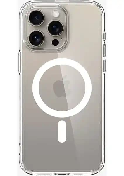 Spigen Ultra Hybrid MagFit iPhone 15 Pro Kılıfı Şeffaf ve Güçlü Koruma Sağlar