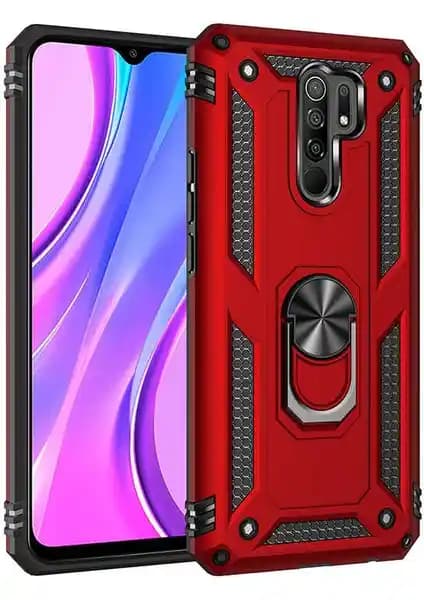 Xiaomi Redmi 9 için dayanıklı ve şık Vega Tank sert yüzüklü standlı kılıf özellikleri