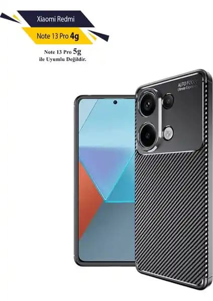 Xiaomi Redmi Note 13 Pro için Şık ve Dayanıklı Carbon Desenli Silikon Kılıf