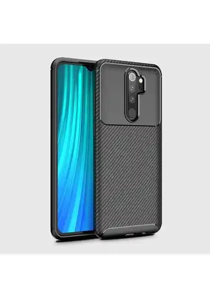 Xiaomi Redmi Note 8 Pro için dayanıklı ve şık karbon desenli TPU silikon kılıf