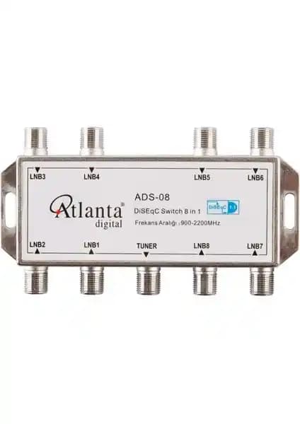 Atlanta ADS-03 1x8 DiSEqC Switch: Güçlü ve Güvenilir Uydu Çözümü