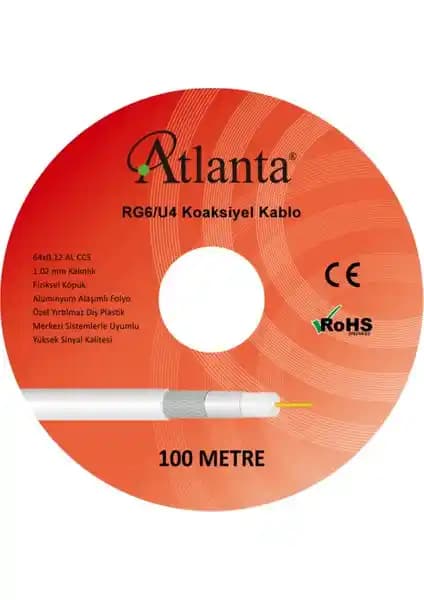 Atlanta RG6/U4 64 Tel CCS Anten Kablosu: Yüksek Performans ve Dayanıklılık Özellikleri