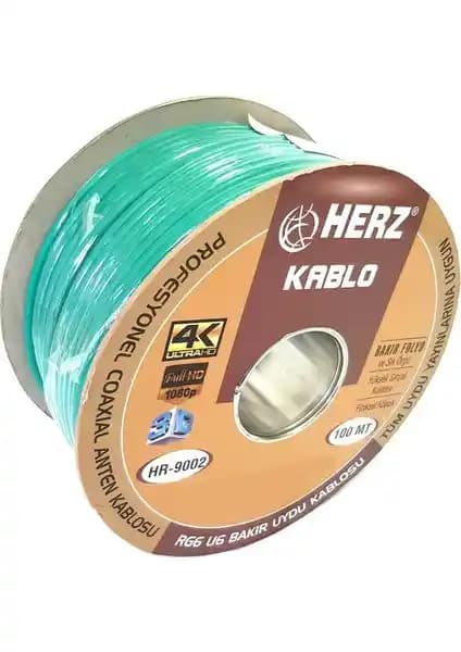 Herz RG6U6 Yeşil Uydu Anten Kablosu Yüksek Performans ve Dayanıklılık Sağlar