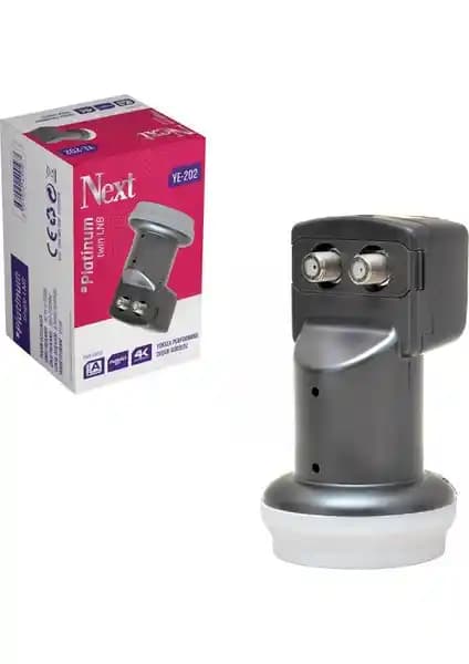 Next LNB İkili Platinum 0.1dB 3D 4K Uydu Alıcısı Yüksek Performanslı Çözüm