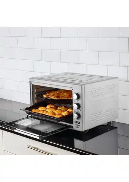 Akel AF280L 32 Litre Lambalı Termostatlı Saatli Midi Fırın - Fonksiyonel ve Kompakt Tasarım