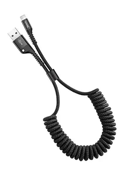 Baseus Fish Eye Lightning Yaylı 1 Metre Dayanıklı ve Hızlı Şarj Kablosu