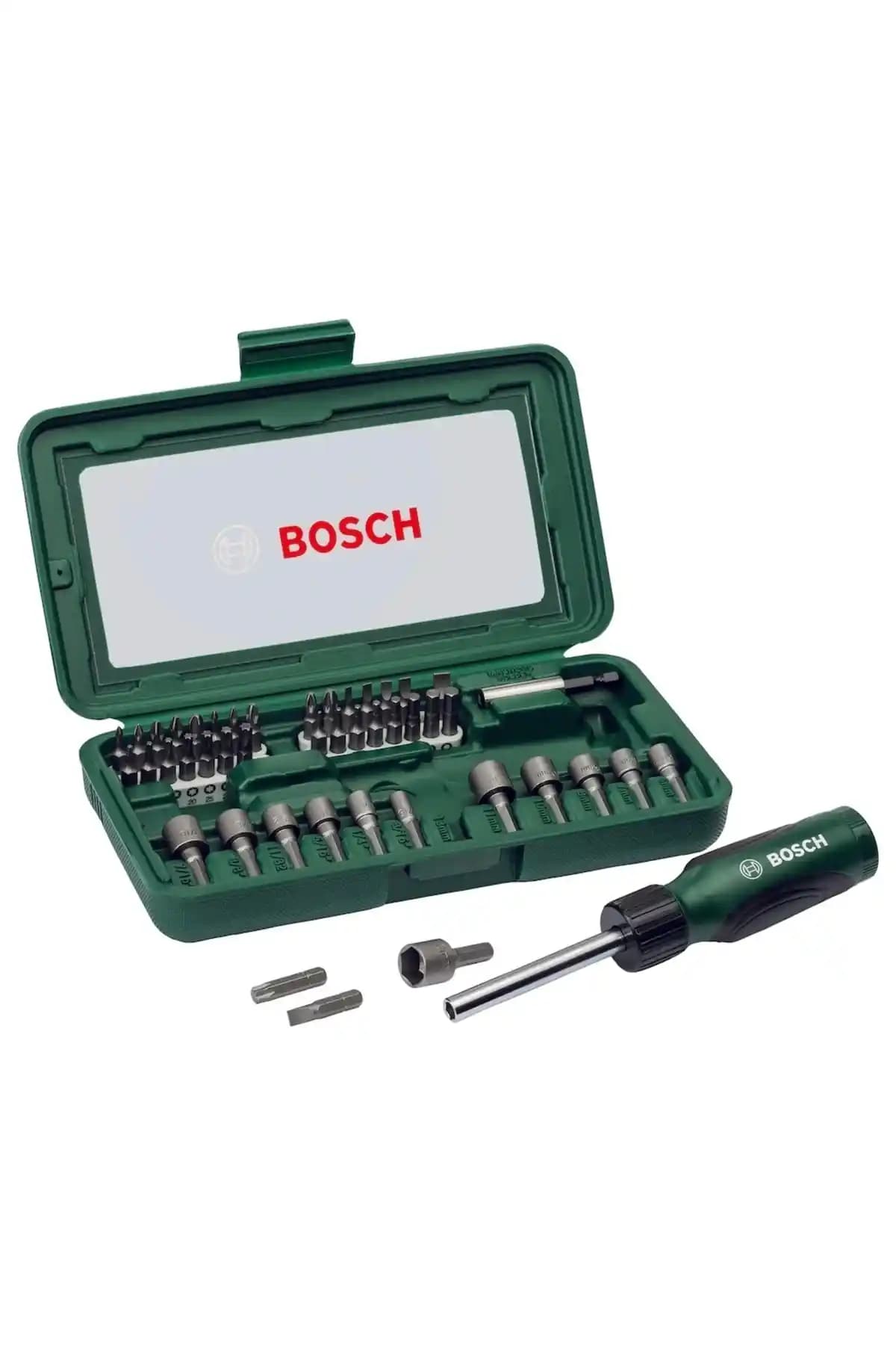 Bosch 46 Parça Cırcır Tornavidalı Vidalama ve Lokma Uçlu Aksesuar Seti - Çok Yönlü Kullanım
