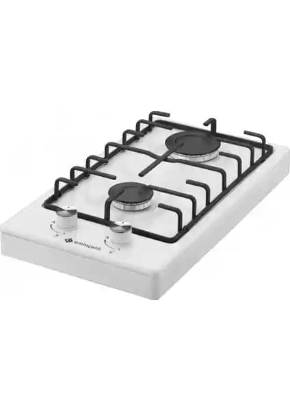 Eminçelik 41121 2 Gözü Gazlı Beyaz Gaz Emniyetli Setüstü Domino Ocak Özellikleri