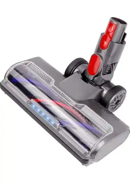 Hermoso Dyson V7 V8 V10 V11 V15 Uyumlu LED Işıklı Elektrikli Süpürge Fırçası - Gri