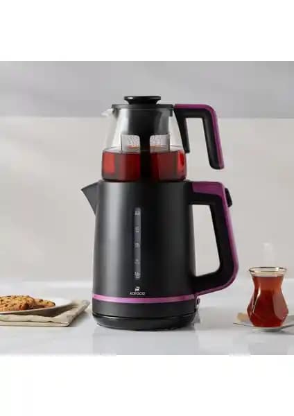 Karaca Maxi Tea XL 2in1 Cam Demlikli Çay Makinesi ve Kettle Raspberry Özellikleri