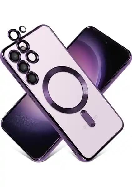 MobaxAksesuar Samsung Galaxy S23 Magsafe Kamera Lensli Şeffaf Silikon Kılıf
