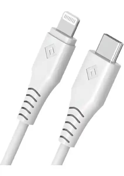 Novoo Type-C Lightning Hızlı Şarj Kablosu 1.2 mt Beyaz - Apple Cihazlar İçin Güvenilir