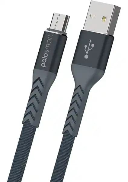 Polosmart PSM21 Micro USB Hızlı Şarj Kablosu 1.2m Siyah - Dayanıklı ve Performanslı