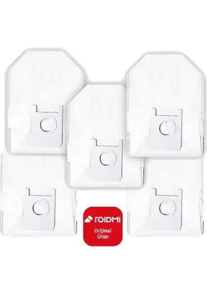 Roidmi Eve Plus Toz Torbası 5'li Paket: Yüksek Kapasiteli ve Dayanıklı Ev Temizliği Çözümü