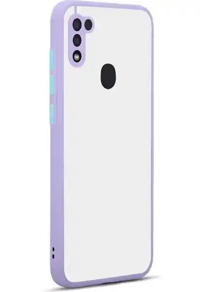 Samsung Galaxy M11 için KNY Renkli Kenarlı ve Kamera Korumalı İnce Telefon Kılıfı