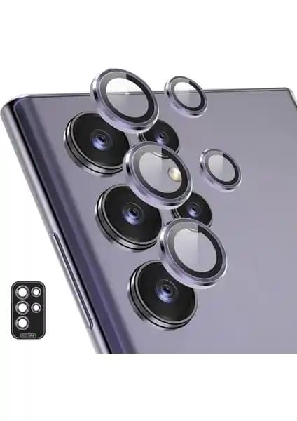 Samsung Galaxy S24 Ultra Uyumlu Fibaks 5 Parça Kamera Lens Koruyucu Cam Seti