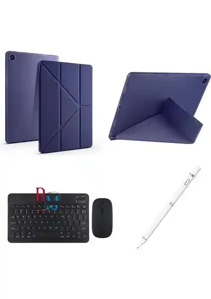 Samsung Galaxy Tab A9 Plus X210 için Redmud Teknoloji 3'lü Standlı Kılıf, Kalem ve Klavye Seti