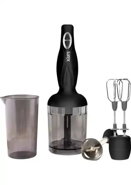 Sarex SR2110 Elite Siyah Mix Blender Seti: 1700W Güç ve Çok Fonksiyonlu Tasarım