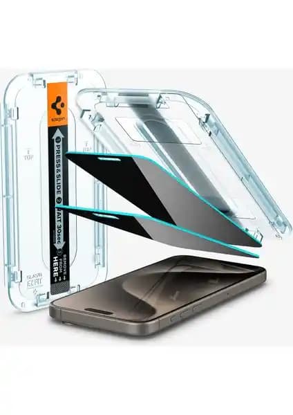 Spigen iPhone 15 Pro Hayalet Cam Ekran Koruyucu: Gizlilik ve Dayanıklı Koruma Özellikleri