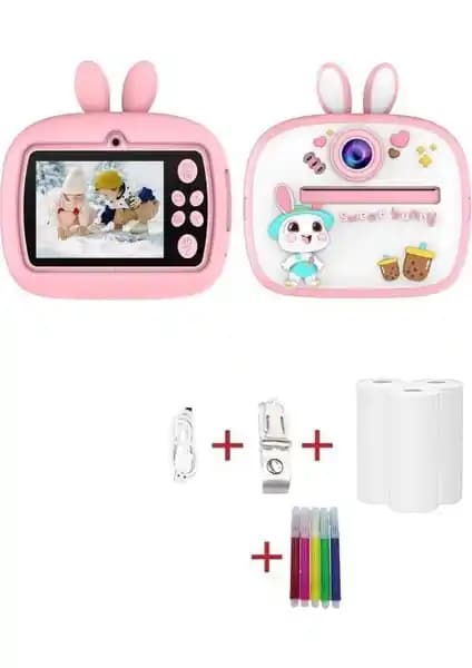 Torima CMR-18 Pembe Dijital Fotoğraf Makinesi Çocuklar İçin Termal Baskılı Kamera
