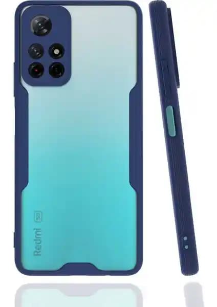 Xiaomi Poco M4 Pro 5G için Kamera Korumalı Ultra İnce Case 4U Parfe Silikon Kapak Lacivert