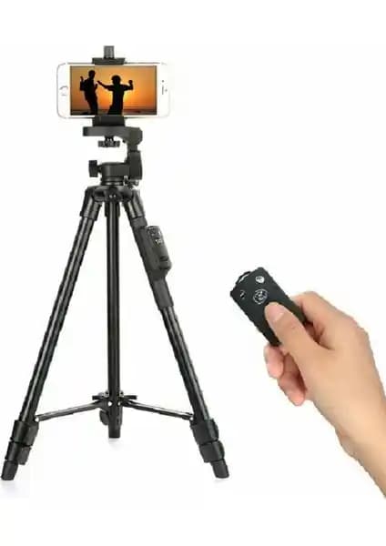 YUNTENG VCT 5208 Kumandalı Telefon ve Kamera Tripod 125 cm Taşınabilir ve Dayanıklı